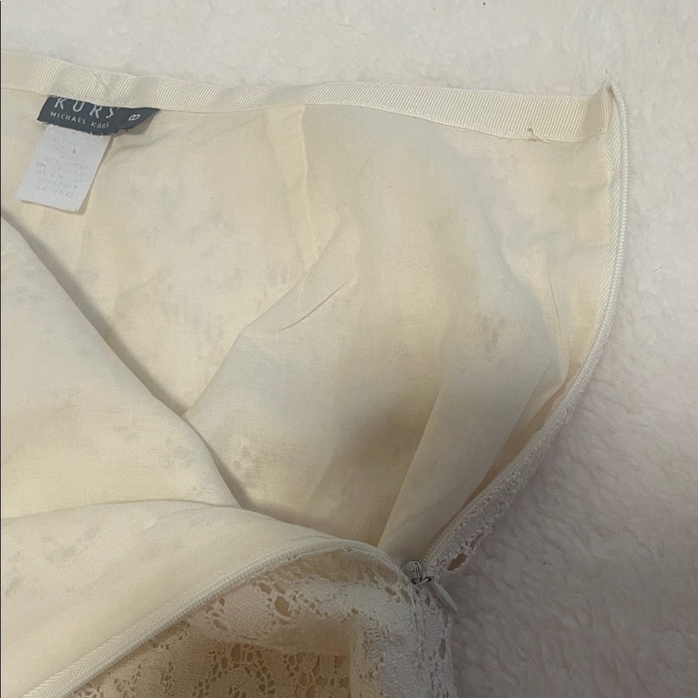 Vintage KORS Cream Lace Flare Pants • Boho Bridal Festival Statement Pants - Picture 5 of 12